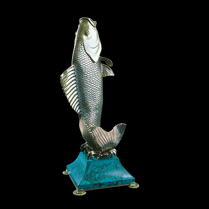 Посеребренная скульптура "Рыба"